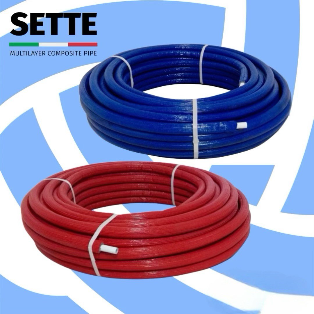 მეტალოპლასტმასის მილი იზოლაციით – SETTE (PEX-AL-PEX, ლაზერული კერვით)